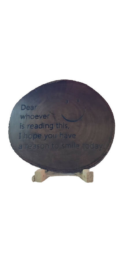 Life To Wood Laser Engraved Wooden Board Positive Vibes For Home Décor