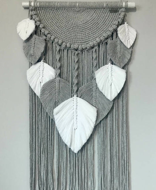 Fab Knots Macramé Wall Hanging with Feathers