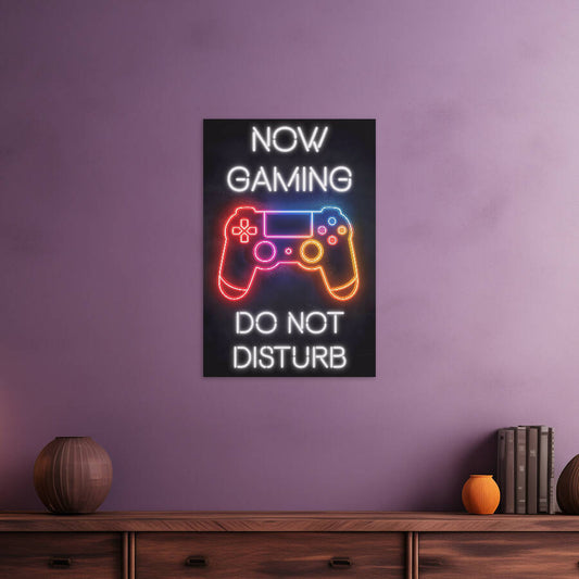 inspire.inc Now Gaming Do Not Disturb Neon Metal Poster - 20x30cm/30x40cm/30x60cm