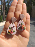 Handmade by Mona Handmade Polymer Clay Earrings 4.5 cm