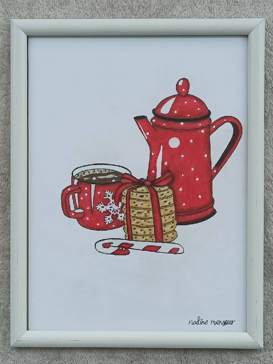 Nadine Art Gallery Christmas Framed Sketch