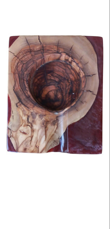 Life To Wood Resin & Olive Wood For Cigar Ashtray
