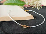 Handmade by Faten Simple White Necklace
