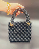 Lulua Stitches Handmade Medium Black Bag