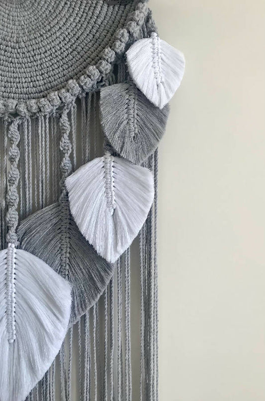 Fab Knots Macramé Wall Hanging with Feathers