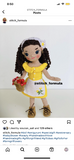 Handmade By Noha Handmade Crochet Doll Lea height 30cm weight 100 grame