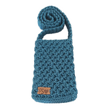 Fashion Stitch Women's Small Turquoise Crochet Cross Bag For Ladies