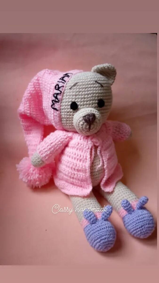 Classy Handmade Touch Crochet Bear Toy