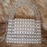 Lulua Stitches Handmade Crystal And Pearl Beaded Bag