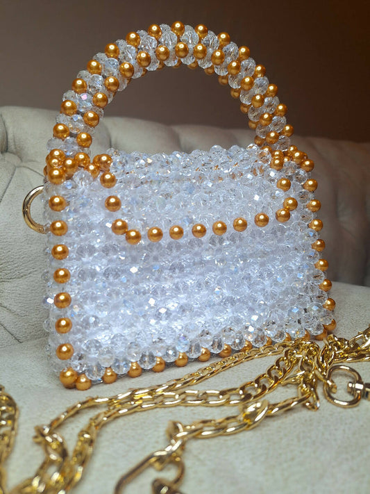 Lulua Stitches Handmade Royal Crystal Bag