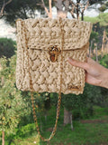 Valentina Handmade Beige Cross Bag