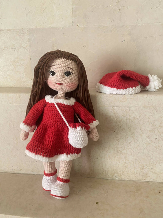 Handmade By Noha Handmade Doll Crochet Noelle weight90gr height 35Cm