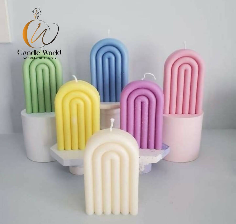 Candle World Handmade Rainbow Candle