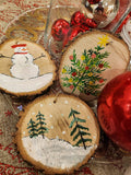 ArtVibes Hand Painted Christmas Wood Ornament (per piece)