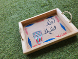 ArtVibes Hand Painted Traditional Wood Tray (Per Piece)
