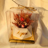 Gift By Emy Handmade Concrete Pot With Dried Flower