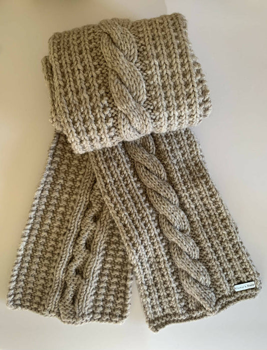 Dania's Knits Handmade Cables Scarf