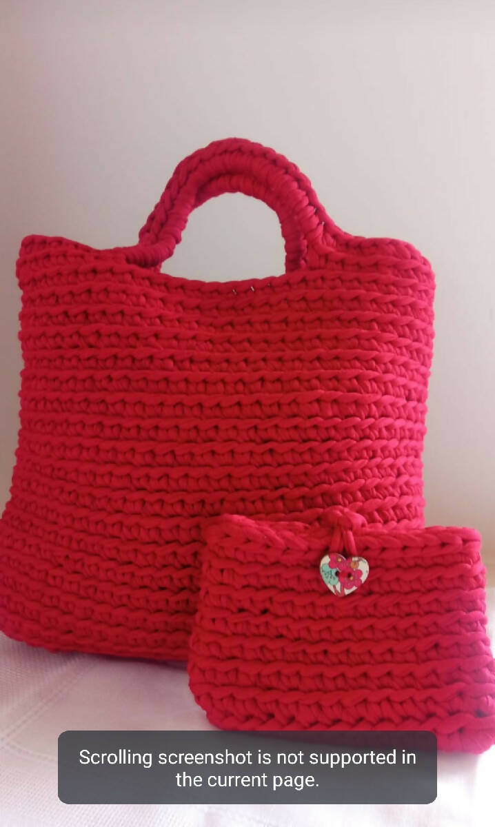 Haifas Tatting Handmade Crochet Bag with Wallet