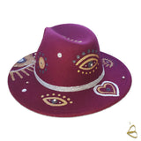B For Balo Seeker Fedora Hand Painted Hat For Women