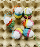 Roudainas Art Crochet Easter Eggs White