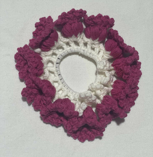 It's So Yarn Handmade Crochet Flower Donut Hair Tie