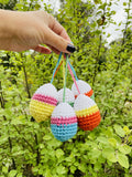 Roudainas Art Crochet Easter Eggs White