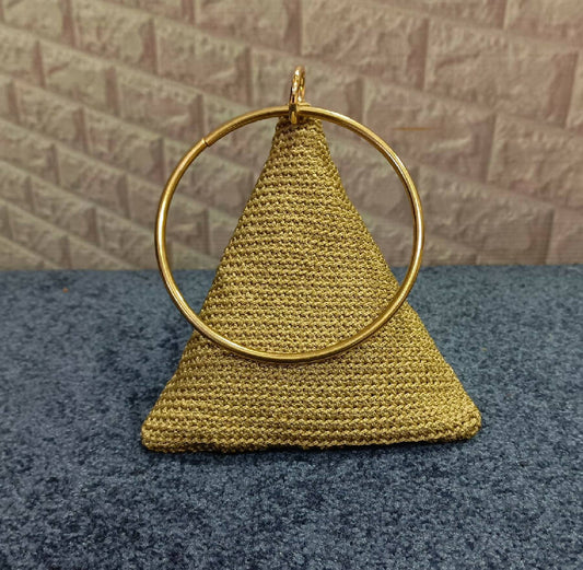 Halartizian Handmade Crochet 3D Triangle Bag
