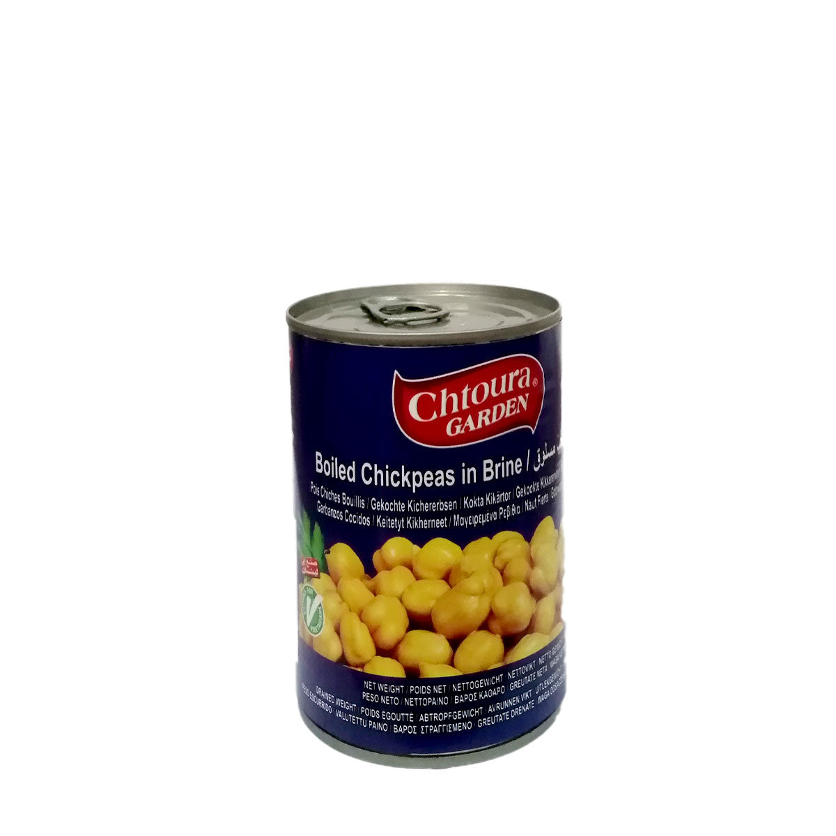 Chtoura Garden Boiled Chickpeas In Brine 400 g حدائق شتورة حمص حب مسلوق