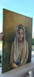 Arts & More Handmade Gallery Art Sad Little Girl Oil Painting (70*50cm)