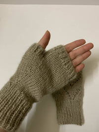Thumbnail for Dania's Knits Angora Hand Knitted fingerless Gloves