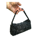 Le Caro Craft Black Crystal Handbag For Woman