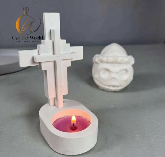 Candle World Handmade Concrete Cross