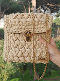 Valentina Handmade Beige Cross Bag