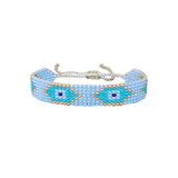 Glow By Rula Akhdar Handmade For Women Blue Evil Eye Bead Bracelet