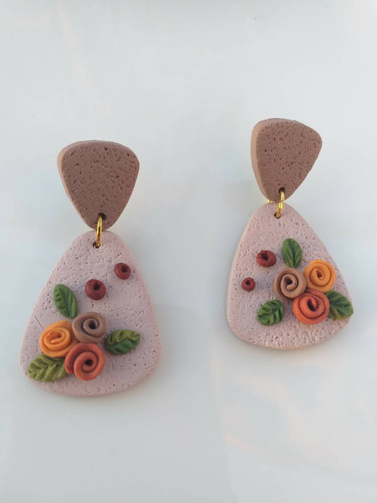 Handmade by Mona Handmade Polymer Clay Earrings 4.5 cm