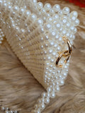 Lulua Stitches Handmade Off-White Pearl Bag