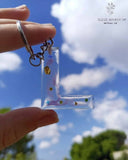 Resin Adventure Handmade Transparent Letter L Keychain