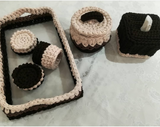 Maison du crochet Set Tray + Tissue Box + Coasters