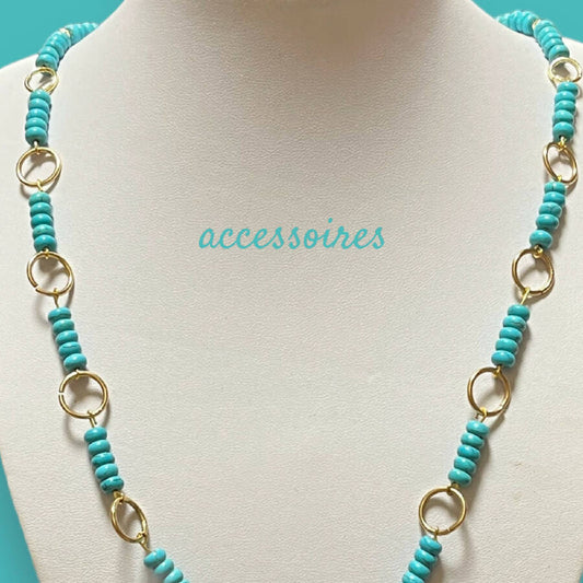Accessoires by Madeleine Handmade Jewelry High Quality Turquoise Stone Goldplated Items “Unique “