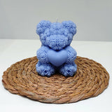 Candelight Hand-Poured Floral fteddy Bear Candle