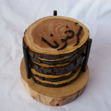 Yanart Studio Handmade Wooden Coasters Set With A Box