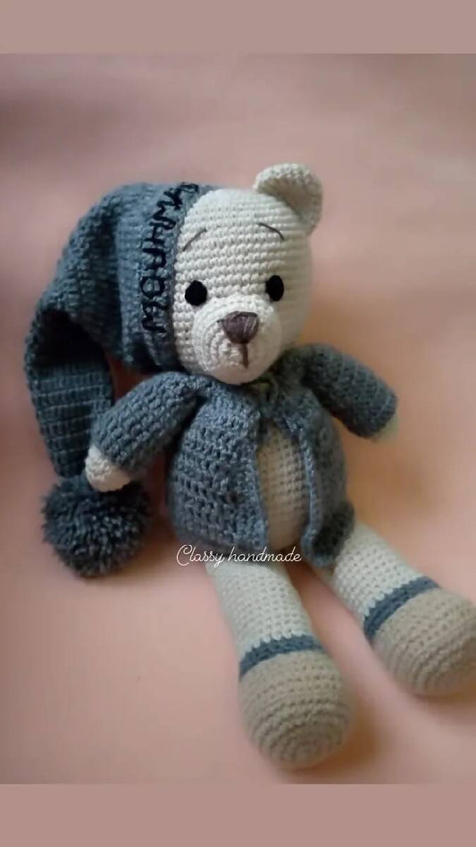 Classy Handmade Touch Crochet Bear Toy