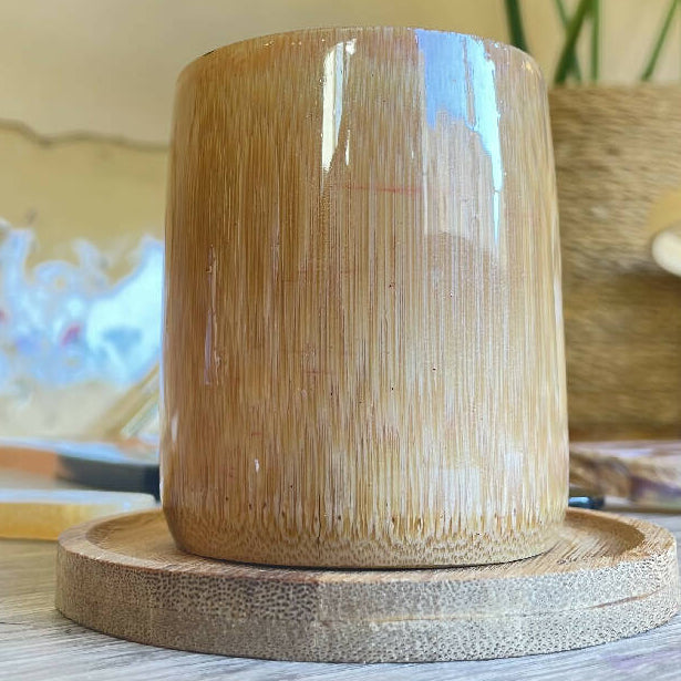 Julyana Chehab Handmade Artizan-Wood-Ready Epoxy Cup 10 cm Height/D: 6 cm