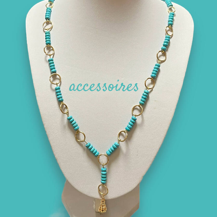 Accessoires by Madeleine Handmade Jewelry High Quality Turquoise Stone Goldplated Items “Unique “