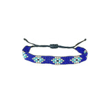 Glow By Rula Akhdar Handmade For Women Navy Evil Eye Bead Bracelet