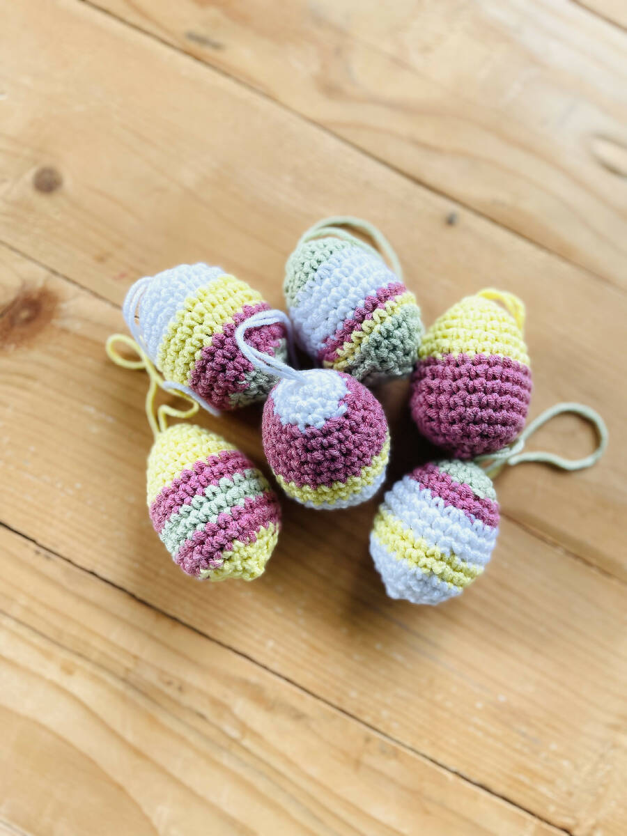 Roudainas Art Crochet Easter Eggs Yellow