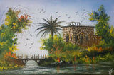 Mohammad Houmani Art Lebanese Handmade Painting Inspired by The Lebanese Heritage 110 x 70 cm