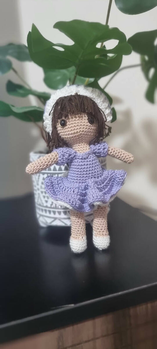Handmade by rf Girl Crochet Doll