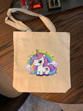 inspire.inc Unicorn Tote Bag with Optional Zipper Pouch