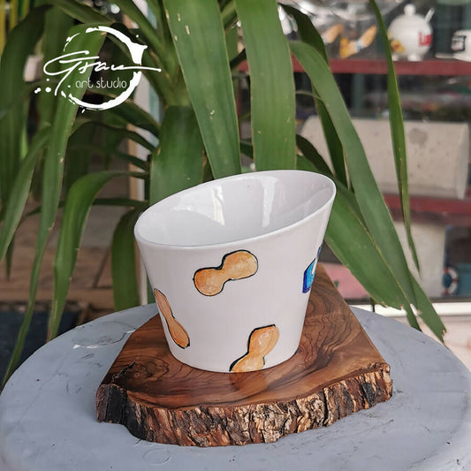 Grace T ArtStudio Handmade Bowl Nuts Peanuts 1 cup